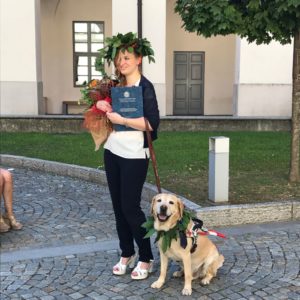Chiara Laurea Giurisprudenza Insubria Ipovedente Varese cane guida