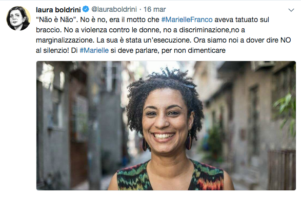 Marielle Franco Laura Boldrini