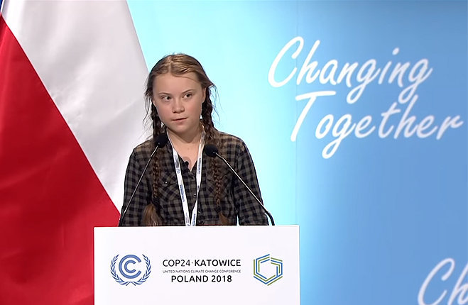 Greta Thunberg COP24 conferenza delle Nazioni Unite sul cambiamento climatico Polonia