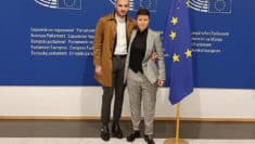 Vector Giada Anania Joshua Bochicchio a Bruxelles Parlamento Europeo