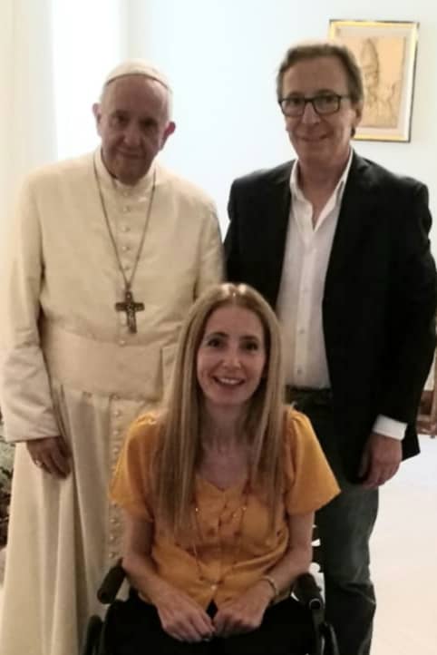 Simona e Claudio a tu per tu con Papa Francesco Simona Anedda