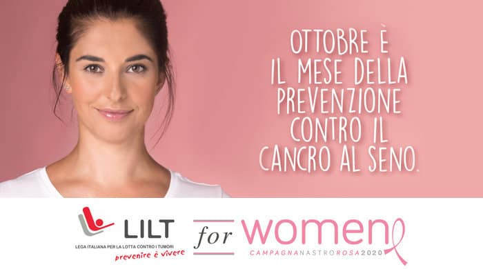 prevenzione tumore al seno lilt 2020 campagna nastro rosa